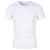 Camiseta Masculina de Verão de Malha de Secagem Rápida - Manga Curta, Gola Redonda, Top Fashion de Cor Sólida