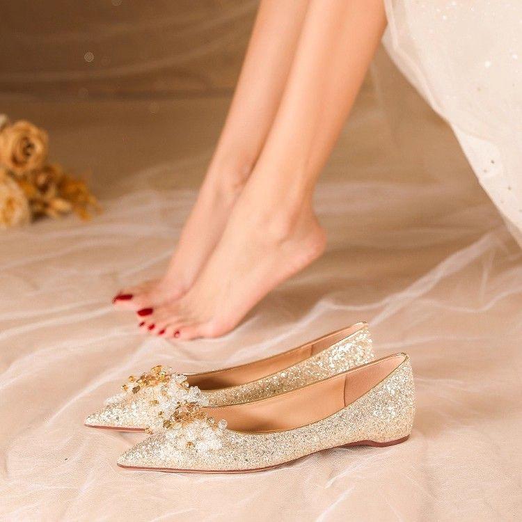 French High-end Pointed Head Shallow Mouth Flat-soled Single Shoes for Women 2025 Spring and Summer New Fashion Versatile and Comfortable Single Sh