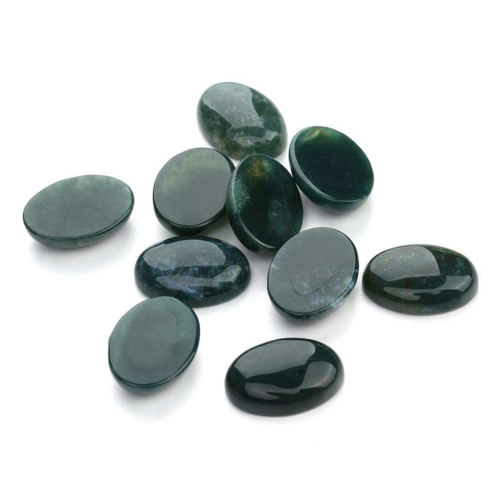 2-10pcs/lot Natural Stone Oval Cabochon Agate Malachite Opal Turquoise Loose Beads Cabochon For DIY Charm Necklace Earrings Gift