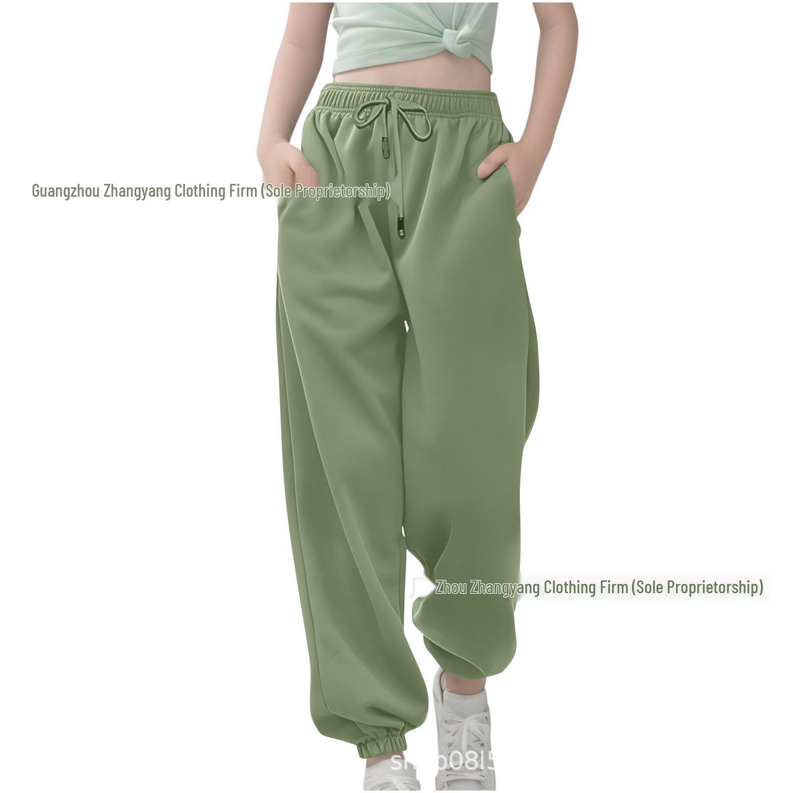 2024 Kids Solid Color Loose-Fit Sweatpants for Spring & Autumn 110 cm