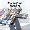4 In 1 USB 2.0 Card Reade, Type-C & USB-A Dual Connector SD TF Memory Card Reader, Portable Micro SD/SD Card Adapter for Laptop, Android Phone, Camera