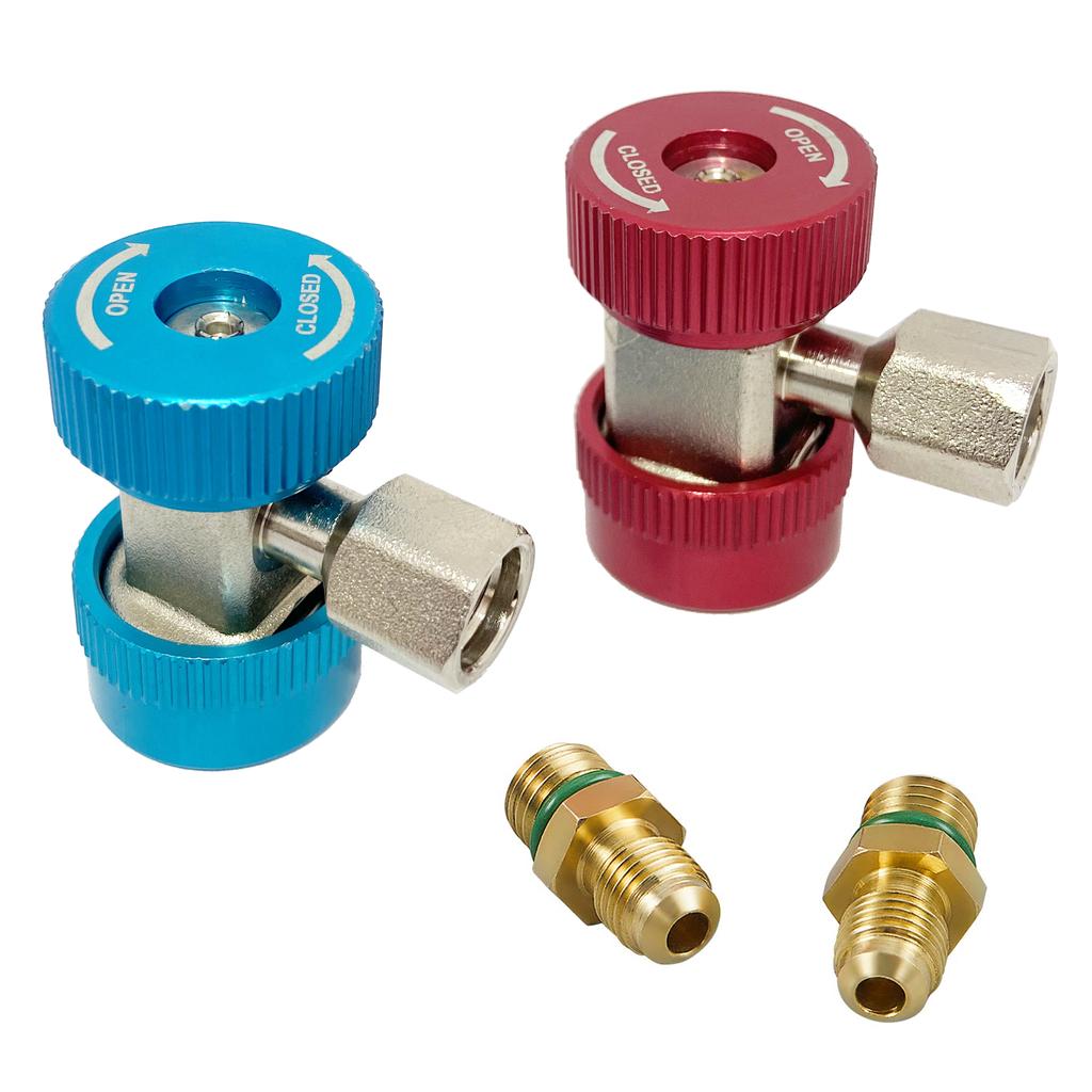 NEW R134A Freon H/L Auto Car Quick Coupler Connector Adapters For Air Conditioning Refrigerant Adjustable Manifold Gauge Set