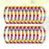 LIOOBO 20pcs Hawaiian Lei Flower Lei Garland Lei Hawaiian Lei Necklace Hibiscus Lei Hula Dance Hair Accessory Garland Party Photo Prop Colorful