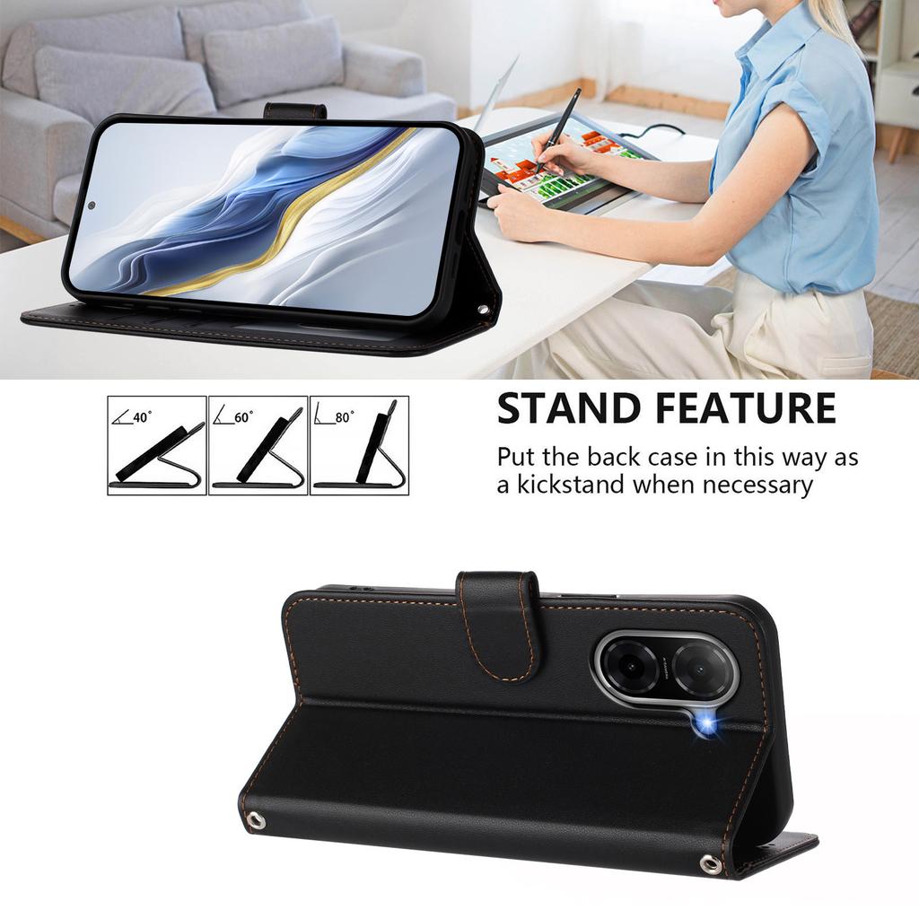 Für Xiaomi Redmi A5 NFC (EU) (173.45mm) Lederhülle Brieftasche Ständer Handyhülle mit Handschlaufe