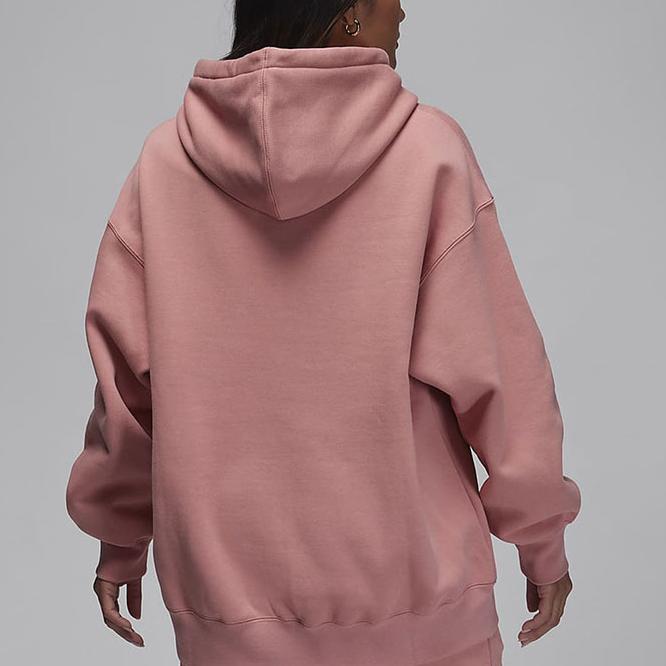 Jordan Flight Solid Color Casual Loose Plus Velvet Sweatshirt Women Tops Stardust-Red FB5111-618