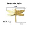 Removable Brass Dragonfly Figurines Simulation Animal Wings Toy  Office Desk Small Ornament