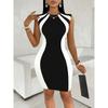 QICED Fashion Summer Spring Short Sleeve O-Neck Casual Dresses