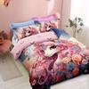 Pink Floral Unicorn Print All Season Bedding Set Soft Comfortable And Breathable Duvet Cover For Bedroom Guest Room And Dorm