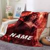 Custom Name Superhero Comic Collage Blanket for Couch & Bed, Plush Cozy Fuzzy Blanket Super Soft & Warm Blankets for Fall and Winter. 090814