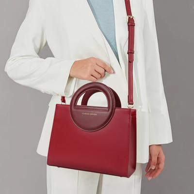 Neue High-End-Hochzeitstasche in Rot für Damen, modisch, vielseitig, aus Rindsleder, Hand-Umhängetasche
