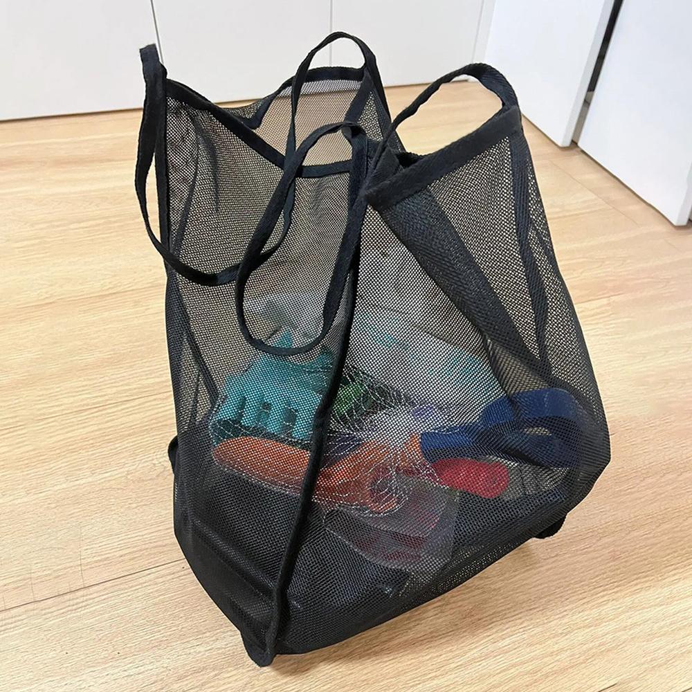 Transparent Mesh Storage Bag, Shoulder Bag, Fashionable, Lightweight, Large Capacity, Versatile Shopping Bag, Beach Bag Organize