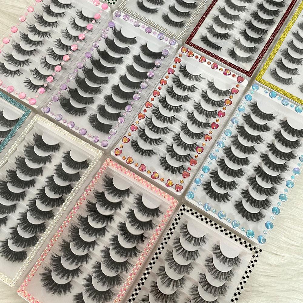 Wholesale Wispy Faux Mink Full Strip 3D Multi Layered Black 8MM-30MM Cruelty-Free Durable Eyelashes Targeted Vendor