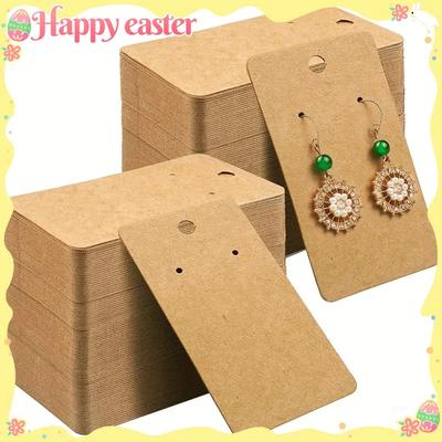 50/100 Pieces Paper Earring Display Cards - Diy Nail And Hoop Earring Holders, Jewelry Display Labels, Packaging Supplies