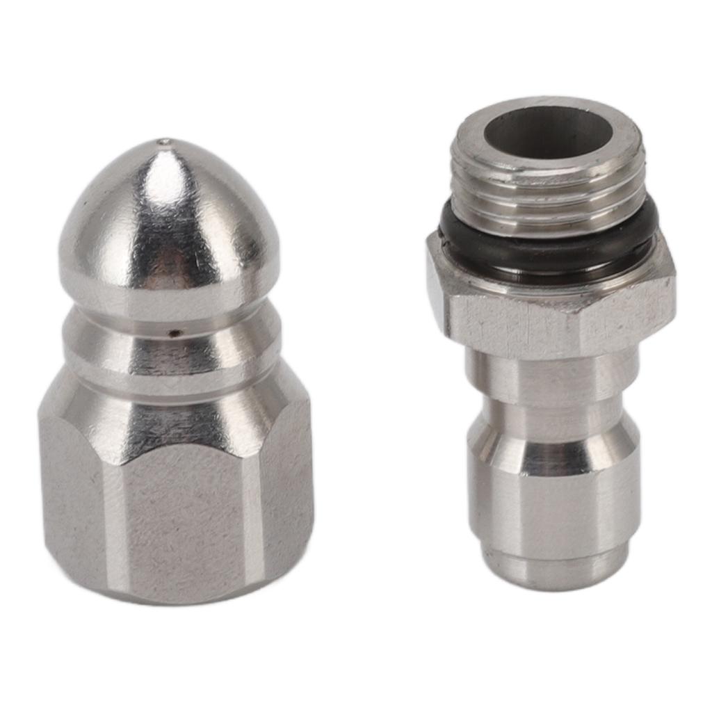 G1/4 Inch Stainless Steel High Pressure Washer Drain Sewer Cleaning Pipe Jetter Spray Quick Plug