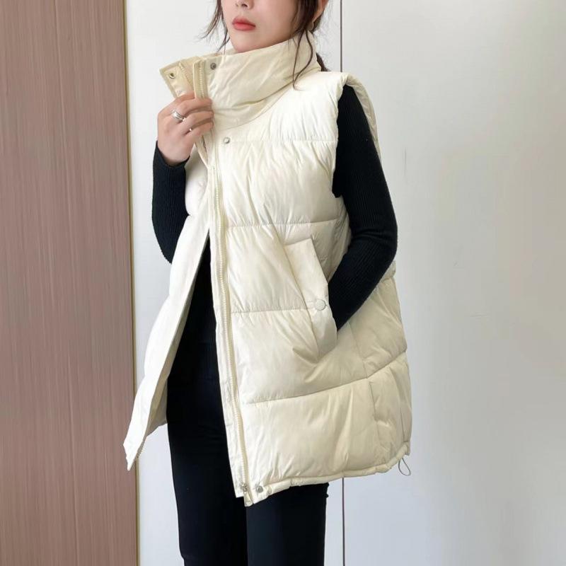 

Пуховой хлопковый жилет, женский короткий осенне-зимний новый корейский вариант, свободный верхний жилет, жилет, куртка XL
