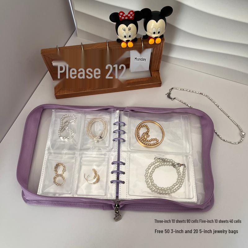 8cm Thick Jewelry Storage Book: Dustproof & Anti-oxidation PVC, Securely Holds Earrings & Bracelets