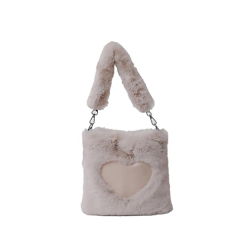 Fashion Love Bag Plush Handbag Women's New Casual