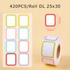 Roll Package Colorful Label Sticker Waterproof Art Paper Colored Tags School Office File Classification Writable Mark Supply ZYF