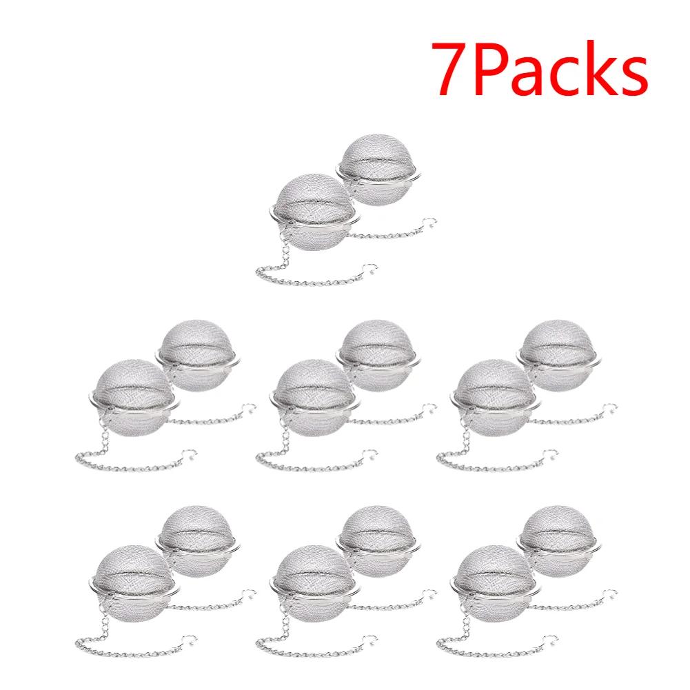 1-20PCS Tea Infuser Stainless Steel Mesh Tea Ball Filter Squeeze Tea Leaves Spice Seasoning Herb Mesh Strainer Kitchen Teaware