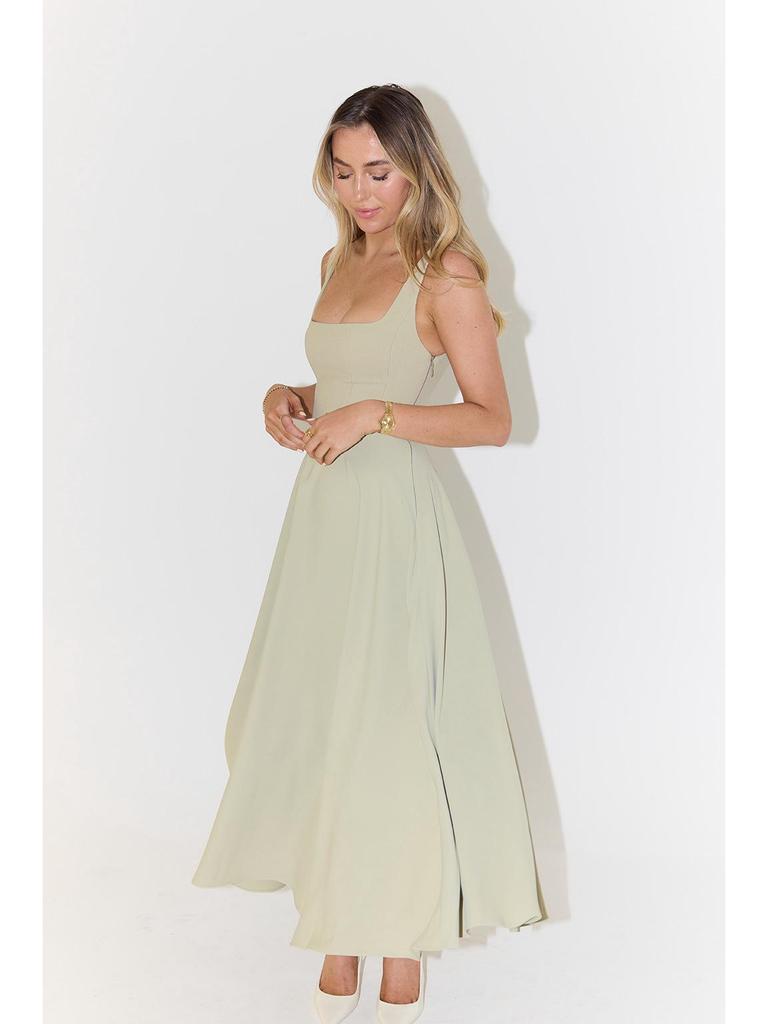 2024 Sommer Europäisches & Amerikanisches Schlichtes Sexy Midilanges Schlankmachendes Trägerkleid