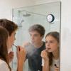 Waterproof Bathroom Clock with Suction Cup 3 Inch Easy Read Mirror Clock Lightweight for Shower Kitchen Living Room Office