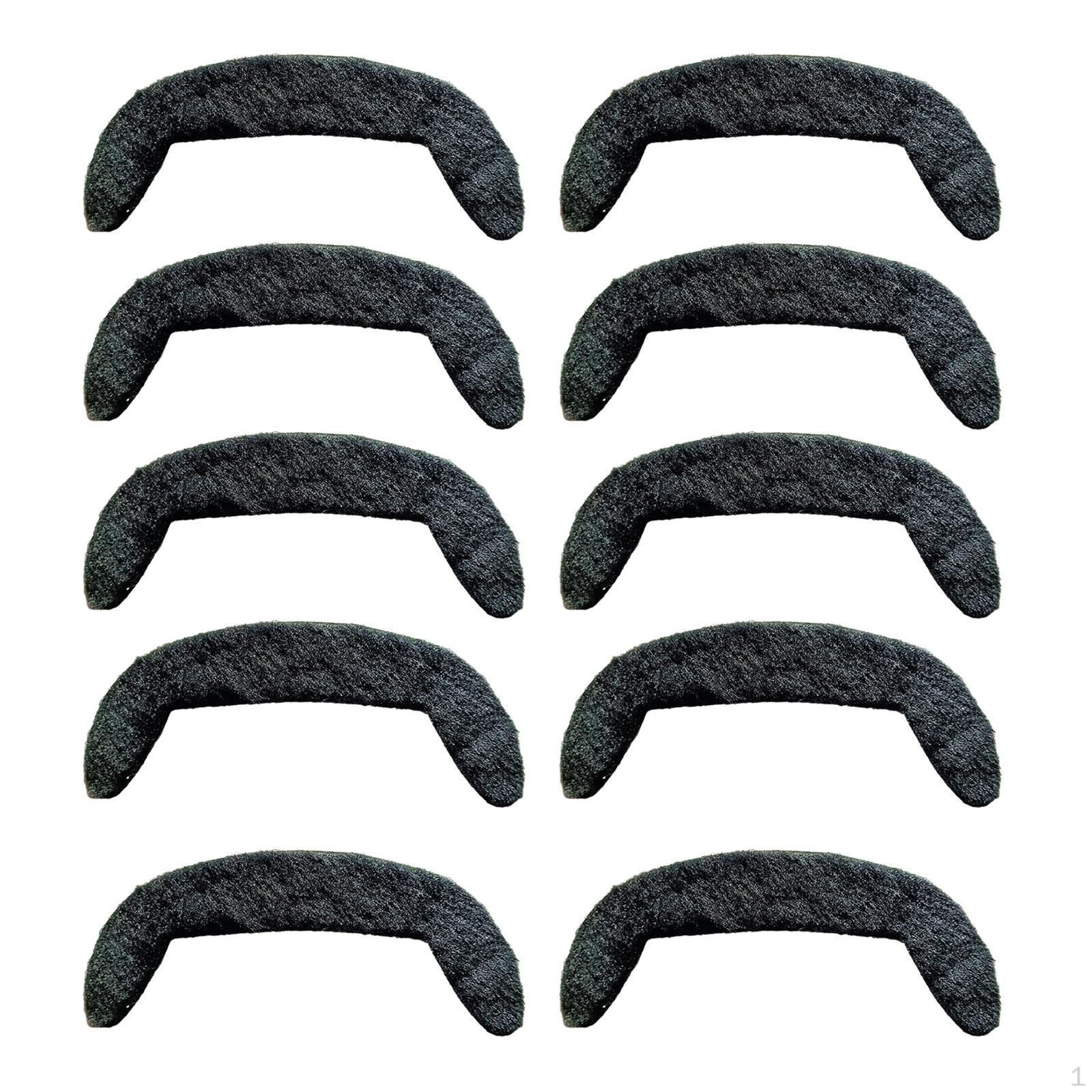 

10 Pieces Fake Mustaches False Beards Costume Accessories Halloween Beard Facial Hair for чорний