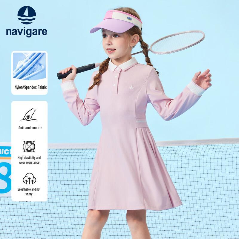 

Navigare Girls Pleated Long Sleeve Dress 150