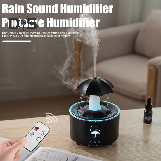 

Увлажнитель воздуха Rain Umbrella, аромадиффузор с цветной подсветкой, функцией таймера, автоматическим выключением, туманом, ароматерапевтическим настольным увлажнителем EU белый