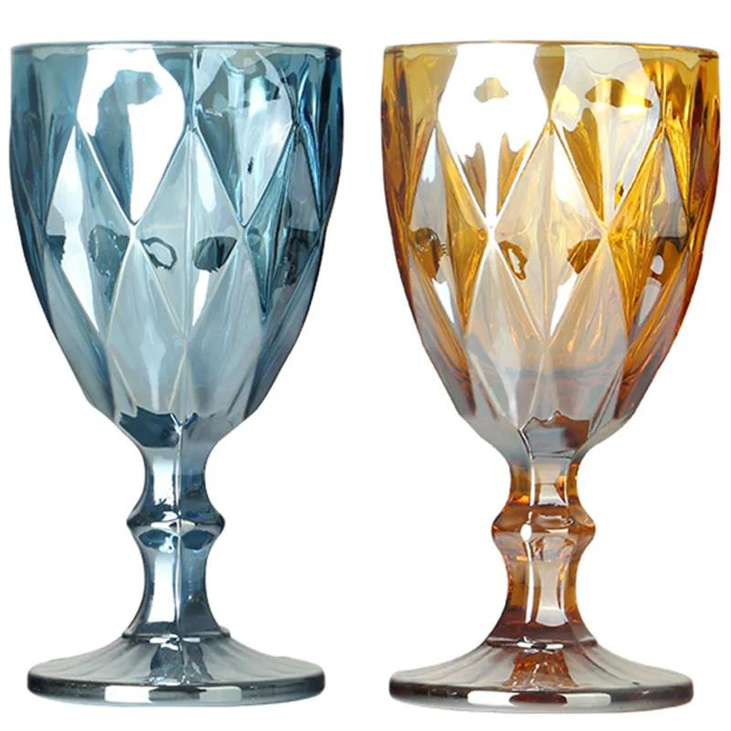 Nordische Geschnitzte Glas- Weingläser Saftbecher Hochzeitsfeier Rotwein Sektgläser Kelch für Bar Restaurant Zuhause als Geschenke