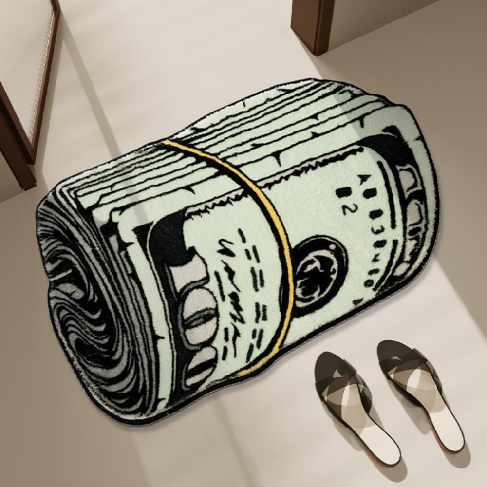 

Money Creative Carpet Cozy Soft Bedroom Carpets Living Room US dollar Rug Bathroom Door Mat Dry Absorbent Mats 40x60CM