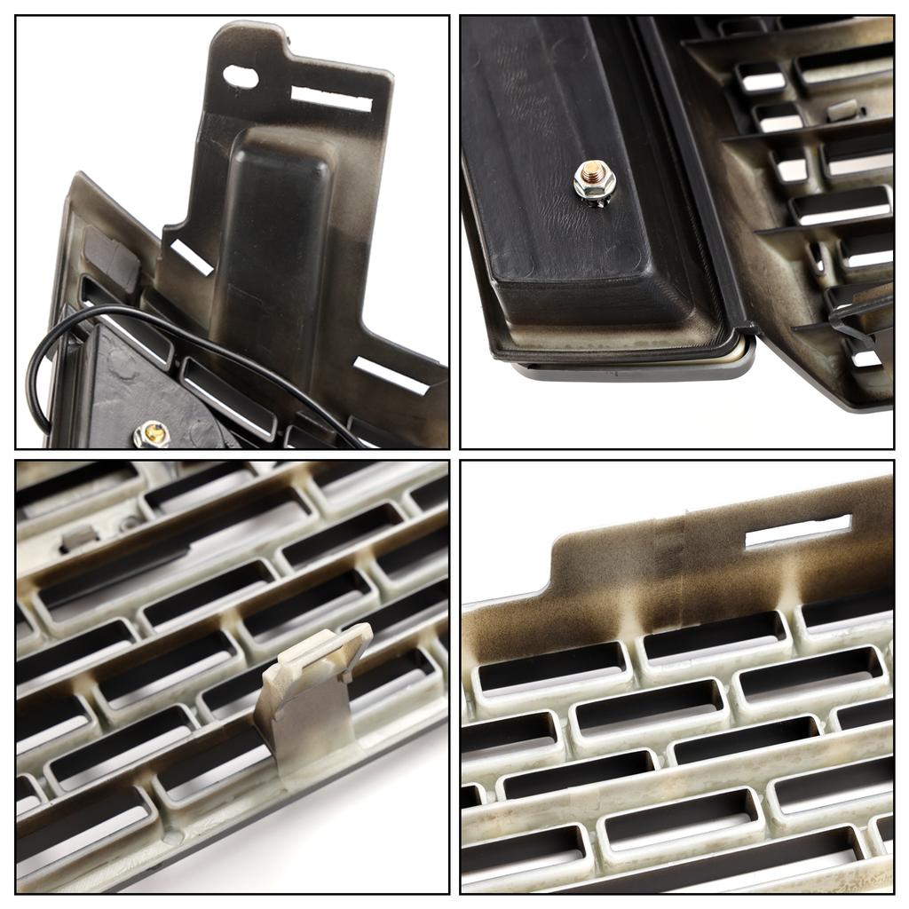 Matt Black Front Bumper Grill Grille Fit Ford Ranger T6 2012-2014 W/ LED Light