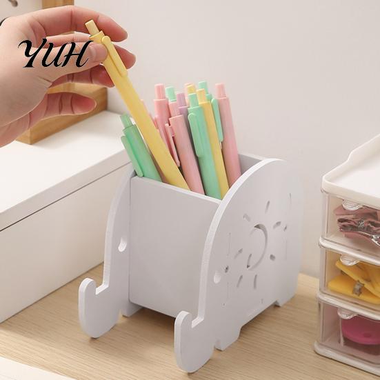 Pen Holder Elephant Pencil Holder, Creative Phone Stand, Practical Storage Box, Desktop And Brush Organizer for Pens Makeup Brushes, Home Office
