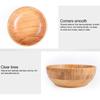 Round Bamboo Construction Salad for Serving Natural Wood Fruit Snack Table Set PREPARATIONS | Bowls