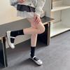 1Pair Women Thin Hollow Out Long Loose Socks JK Lolita Sweet Girls Japanese Solid Color Breathable Cotton Spring Summer Stocking