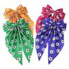 World Cup Football Print Hair Bow with Ribbon - US, Canada, Mexico Edition