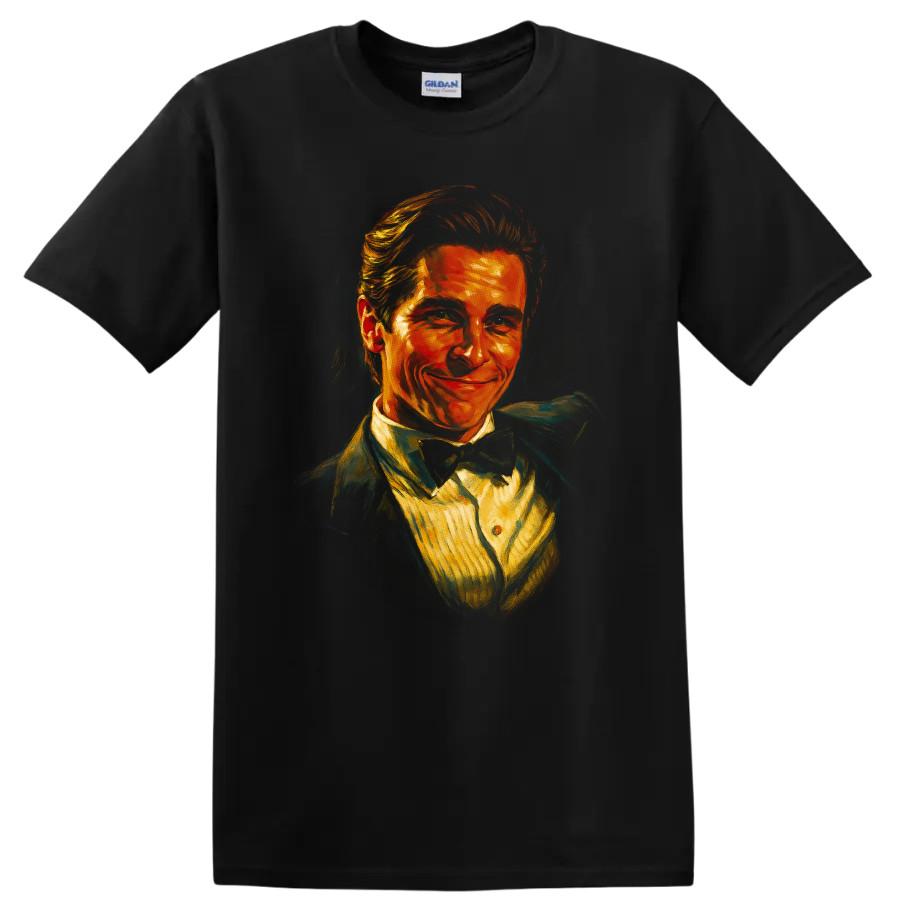 American Psycho Horror Movie Portrait T Shirt Vintage Style Tee
