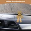 Magnetic Figurine Shaking Wooden Man Dashboard Decoration Auto Cute Interior Ornament Shaking Feet Wooden Doll Desktop Decor
