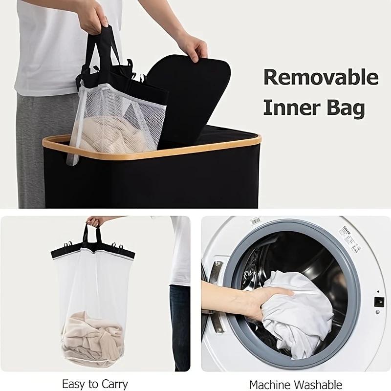 Großer faltbarer Wäsche- und Spielzeugaufbewahrungskorb mit Deckel für Schlafzimmer oder Kleiderschrank