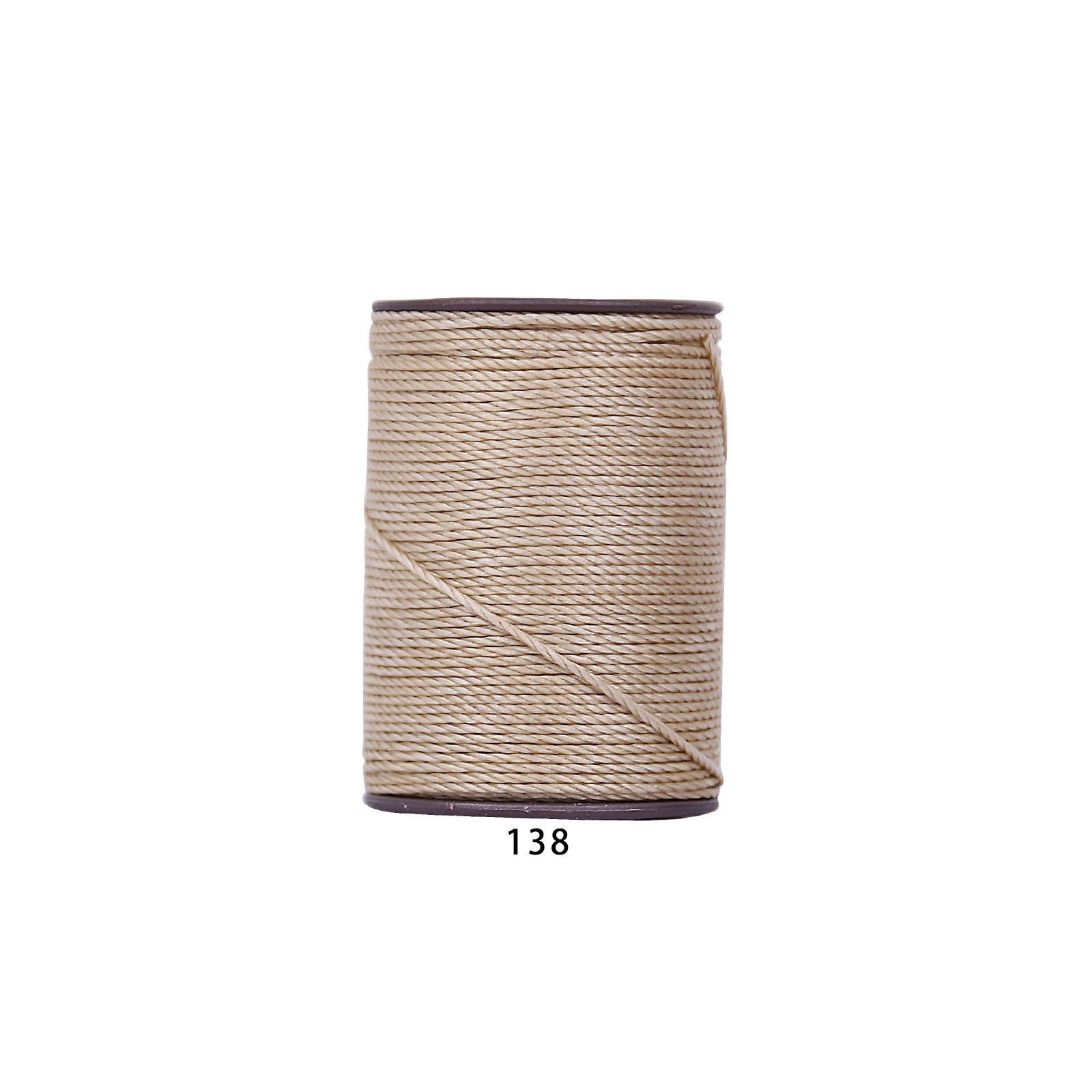 0.55mm Round Waxed Polyester Thread - 120m Cord for Handmade DIY Braiding and Sewing
