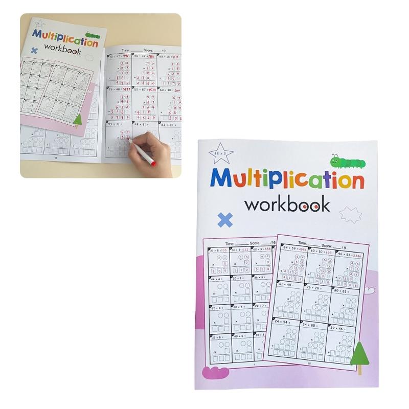 Grund- und Mittelschule Mathe Arbeitsbuch Freundliche Materialien Multiplikation Division Übungen Praktisches Mathe Übungsbuch
