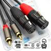 2RCA To 2XLR Female Audios Adapters Cable For Professional Studio Equipment And Home Theater Systems