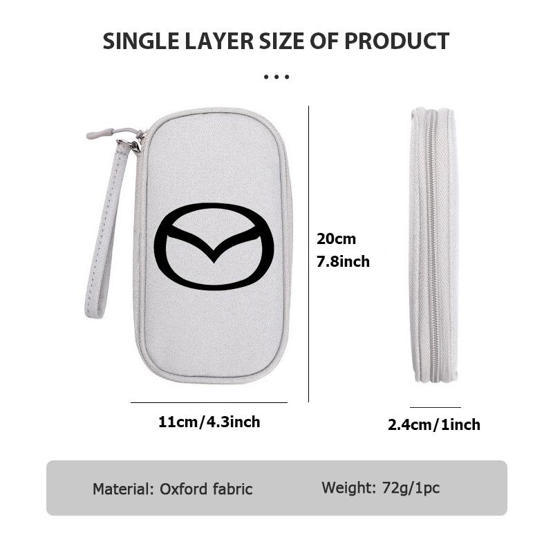 Car Multi-Layer Cable Organizer Oxford Fabric Waterproof Anti-Dust Bag For Mazda 2 3 5 6 Axela Atenza Speed 6 CX3 CX4 CX5 CX7 vf2