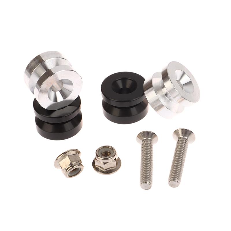 4Pcs Universal Motorcycle Rear Luggage Case Helmet Trunk Suitcase Bracket Base Plate Bushing Pad Buckle Spacers Screws Nuts