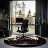 Friday the 13th Printed Round Rug Carpet Chair Rug Area Rug Entryway Doormats,for Office Chair Living Room Bedroom Kitchen Room.
