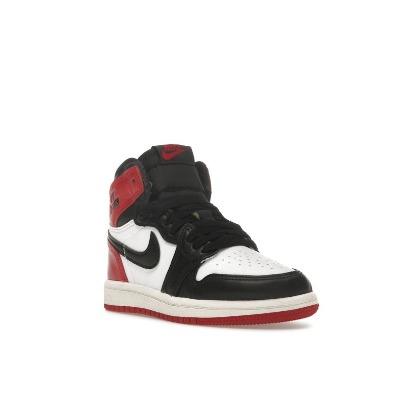 Air Jordan 1 Retro High OG PS Black Toe Reimagined Kids Sneakers Red Varsity-Red White FD1412-106