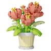 Children's handmade DIY potted desktop decorations simulated flower bouquets small particle assembly puzzle toys
