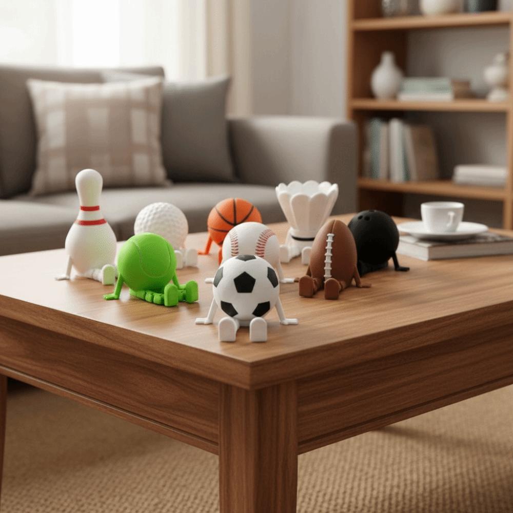 Collection Series 3D Printed Ball Ornament Figurine Collection Sports Ball Figurine Gifts