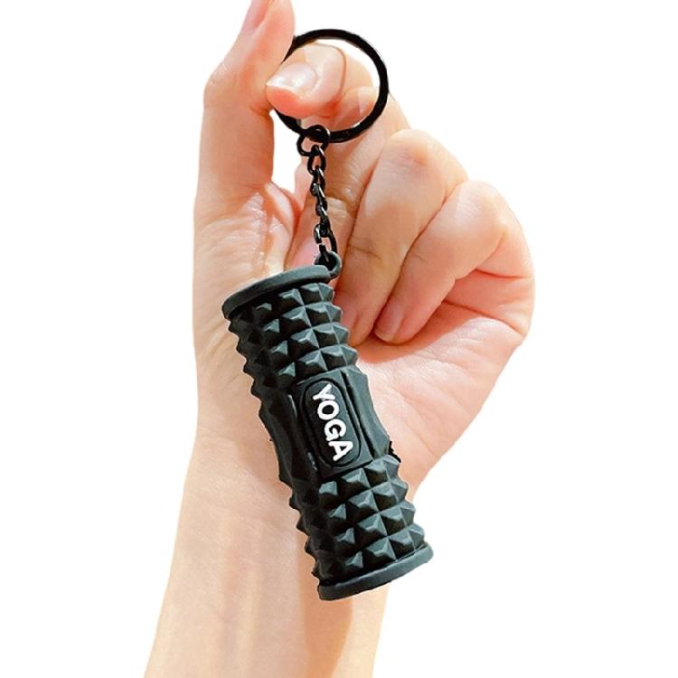 Small Yoga Foam Roller Key Accessory Stylish And Practical Key Pendant Suitable For Gym Bags And Personal Style
