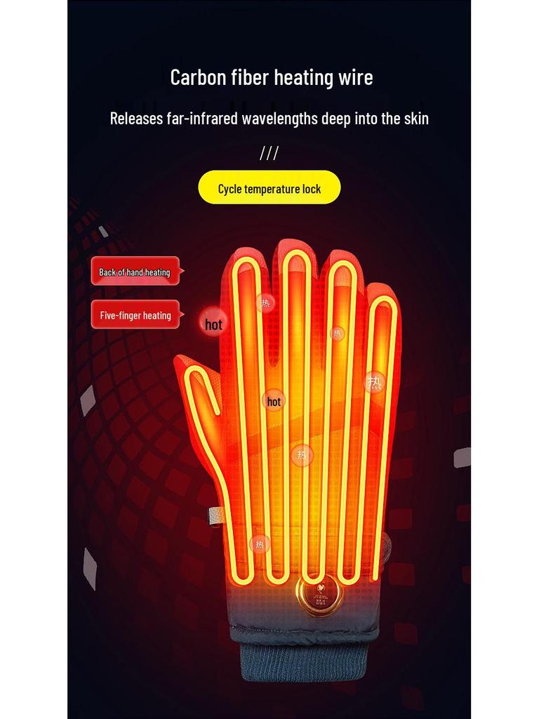 Rechargeable Heated Gloves for Men & Women - Ideal for Travel, Cold Weather, Motorcycling, and EV Riding