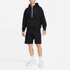 Nike Pantalones Cortos de Felpa Solo Swoosh Negro/Blanco Hombre Streetwear DV3055-010